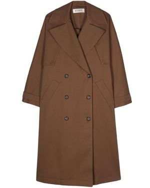 Rohe Double-Layer Trench Coat - Brown
