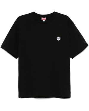 KENZO Happy Tiger Embroidered T-Shirt - Black