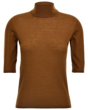 Max Mara 'Cecina' Turtleneck Jumper - Brown
