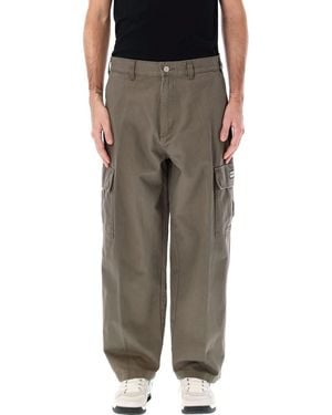 Obey Bigwig Baggy Twill Cargo Trousers - Green