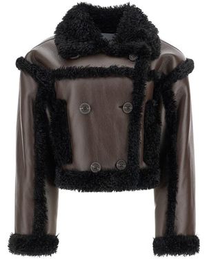 Stand Studio 'Cropped Faux Leather Jacket Kristy - Black
