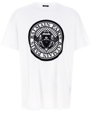 Balmain Velvet Logo T-Shirt - White