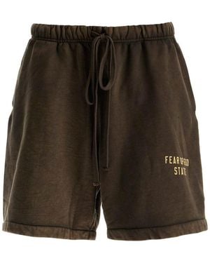 Fear Of God Dark Cotton Sweat Shorts - Grey