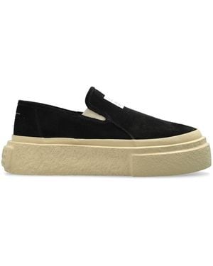 MM6 by Maison Martin Margiela Leather Trainers - Black