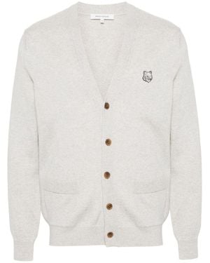 Maison Kitsuné Fox Head Cardigan - White