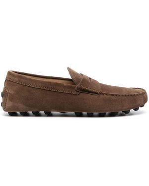 Tod's Gommino Suede Leather Loafers - Brown