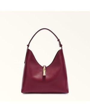 Furla Leather Hobo Bag - Purple