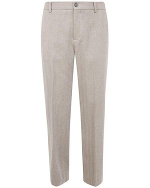 Golden Goose "Journey" Relax Straight Pant Tailoring Chevronne - Grey