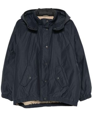 Brunello Cucinelli Hooded Down Jacket - Blue