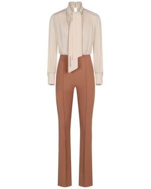 Elisabetta Franchi Crepe Jumpsuit - White