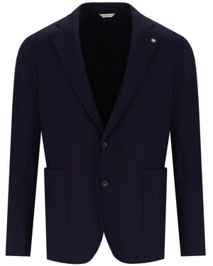 Manuel Ritz Single Breasted Jacket - Blue