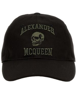 McQueen 'Varsity Skull' Cap - Black