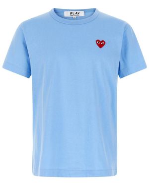 COMME DES GARÇONS PLAY Logo Patch T-Shirt - Blue