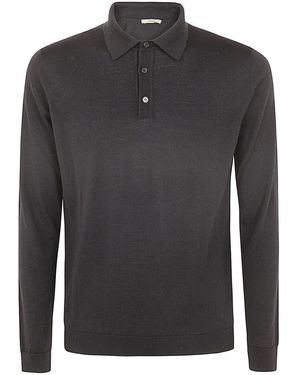 Roberto Collina Long Sleeve Polo - Black