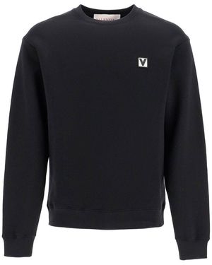 Valentino Garavani Crewneck Sweatshirt With Logo - Blue