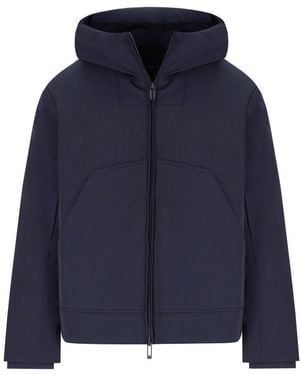 Emporio Armani Hooded Down Jacket - Blue