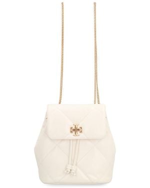 Tory Burch Mini Kira Diamond Quilt Leather Backpack - Natural