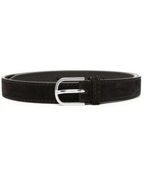 TOTEME Suede Slim Belt - Black