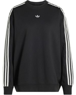 adidas Sweatshirt Lace 3 Stripes Crew Lg4251 Regular Fit - Schwarz