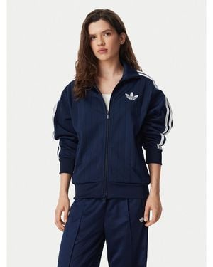 adidas Sweatshirt Pinstripe Firebrid Loose Tracktop Ks9983 Regular Fit - Blau