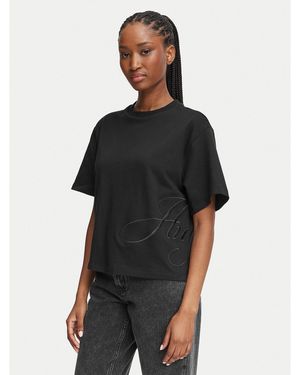 HUGO T-Shirt Duslant 50570677 Oversize - Schwarz