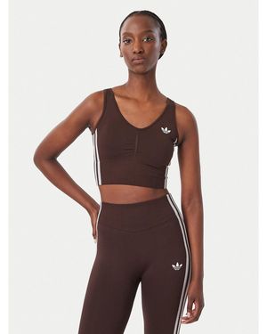 adidas Sport-Bh Essentials 3 Stripes Seamless Bralette Kz4107 - Braun