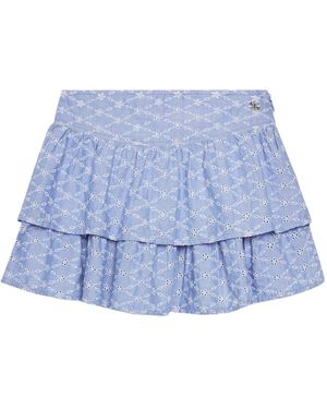 Guess Minirock J5Gd23 Wh7K0 Regular Fit - Blau