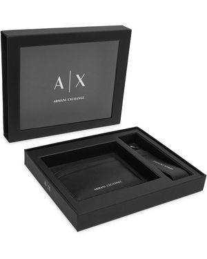 ARMANI EXCHANGE Kartenetui Und Schlüsselanhänger Set Xm002217 Af22541 Uc001 - Schwarz