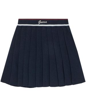 Guess Faltenrock J5Bd16 Z1152 Regular Fit - Blau