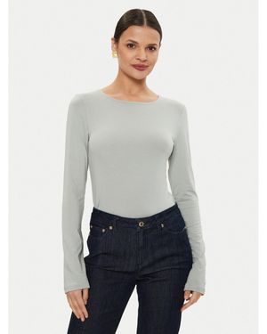 Gina Tricot Bluse 23221 Slim Fit - Grau