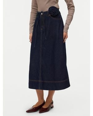 Vero Moda Jeansrock Ruth 10343067 A-Line Fit - Blau