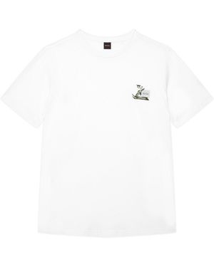 BOSS T-Shirt Te Blueprint 50566628 Regular Fit - Weiß