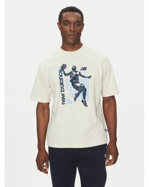 New Balance T-Shirt Mt51605 Oversize - Weiß