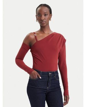 Guess Bluse W6Bp22 K6257 Slim Fit - Rot