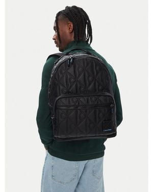 Calvin Klein Rucksack Emblem Aop Puffer Backpack Lv04D3474G - Schwarz