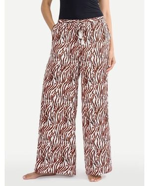 Triumph Stoffhose Summer 10227246 Wide Leg - Braun
