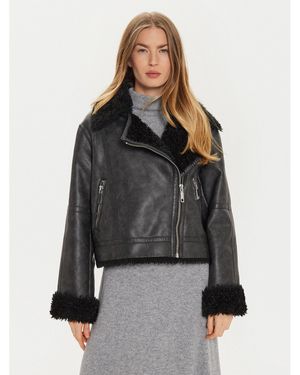MAX&Co. Jacke Aus Kunstleder 2426086074200 Regular Fit - Schwarz