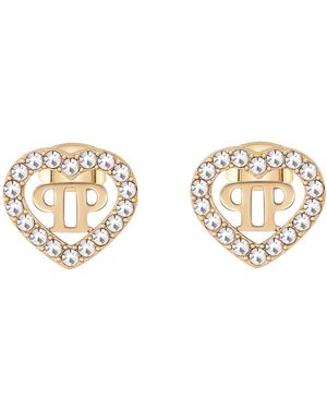 Philipp Plein Ohrringe Plein Rocked Heart Pjzea02Eu - Mettallic