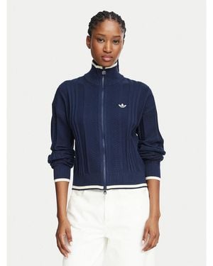 adidas Strickjacke Firebird Kt1864 Loose Fit - Blau