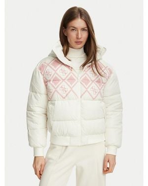 Guess Winterjacke V6Bl07 W4303 Regular Fit - Weiß