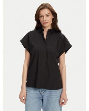Tommy Hilfiger Hemd Ww0Ww45897 Relaxed Fit - Schwarz
