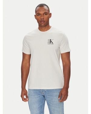 Calvin Klein T-Shirt Abstract Graphic Lv04Rc853G Regular Fit - Weiß