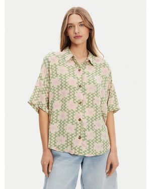 Roxy Hemd Beach Nostalgia Erjwt03665 Regular Fit - Grün