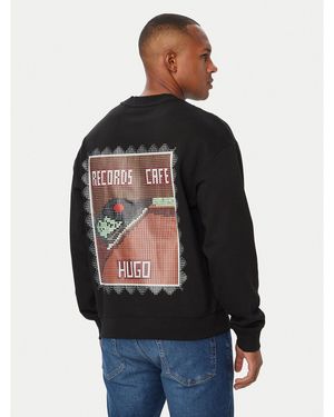 HUGO Sweatshirt Durec 50566074 Relaxed Fit - Schwarz