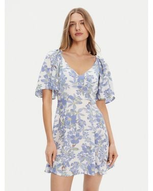 Roxy Sommerkleid Mercado Mini Crepe Erjwd03868 Regular Fit - Blau