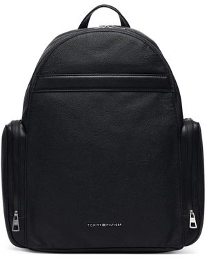 Tommy Hilfiger Rucksack Th Business Leather Backpack Am0Am14684 - Schwarz