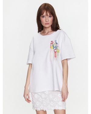 Silvian Heach T-Shirt Gpp23037Fe Weiß Relaxed Fit