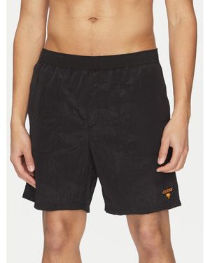 Guess Stoffshorts F5Gt13 Wh1D2 Regular Fit - Schwarz