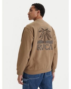 RVCA Sweatshirt Palm Crest Evysf00141 Boxy Fit - Natur