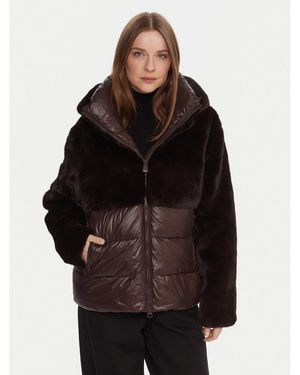 Blauer Pelzmantel 25Wbldc02178 Regular Fit - Schwarz